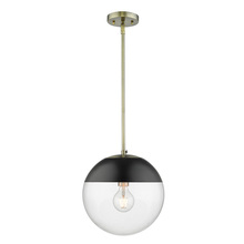 Golden 3219-L AB-BLK - Dixon 1 Light Pendant with Rod